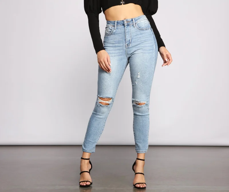 Weekend Bargains to Cherish High Rise Destructed Diva Skinny Jeans