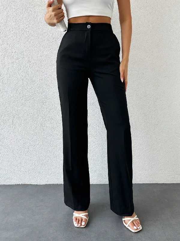 Savings Bonanza Everyday Straight leg High Waist Pants