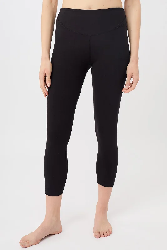 Early Bird Discount Cropped Yoga Pant (Black), GOTS