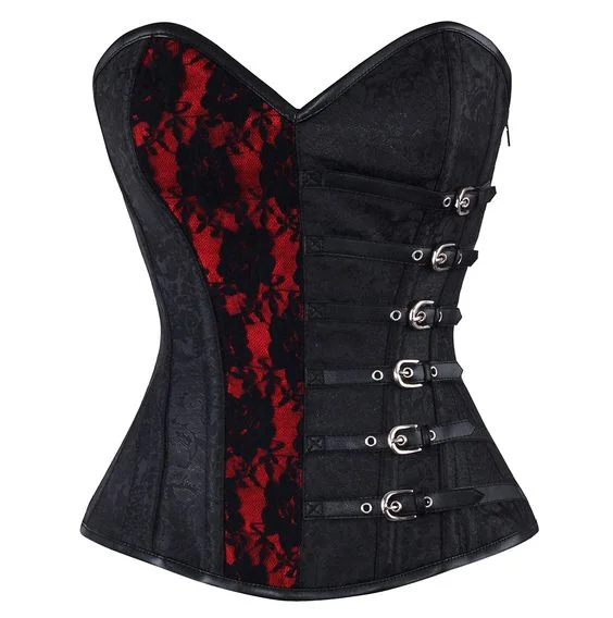 Agbeze Gothic Brocade Overbust Corset