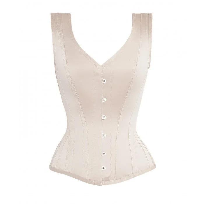 Alfred Overbust Ivory Steel Boned Corset