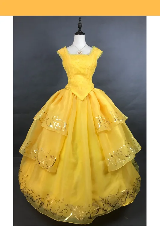 Princess Belle 2017 Live Action Movie Classic Ballgown Cosplay Costume