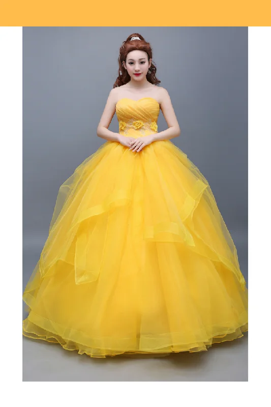 Princess Belle Classic Basque Style Beauty And Beast Cosplay Costume