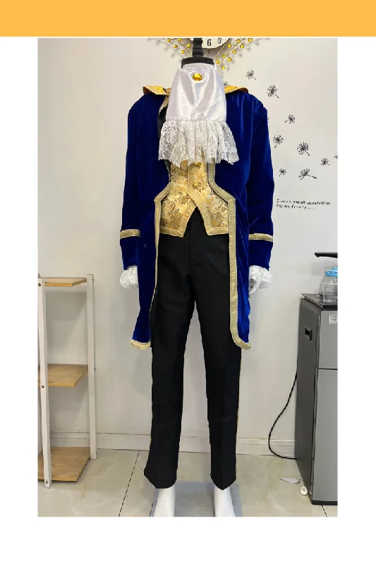 Prince Formal Wear In Velvet And Brocade Satin Beauty And Beast Cosplay Costume