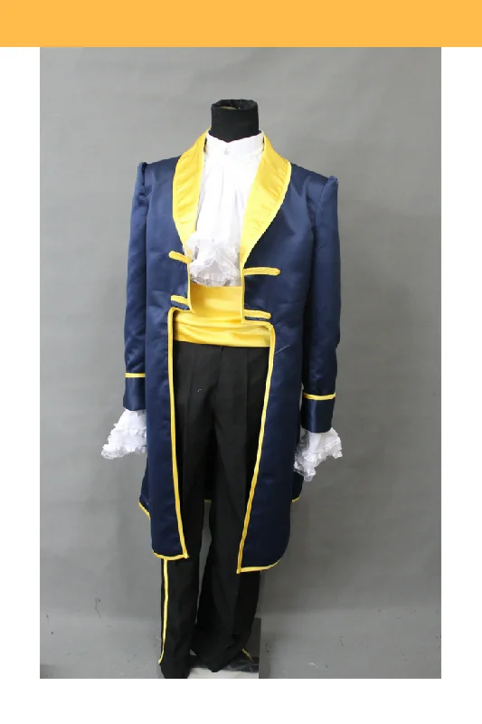 Prince Navy Blue Satin Beauty And Beast Cosplay Costume