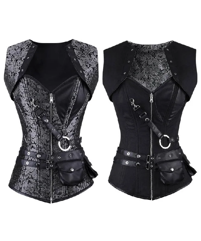 Blendaa Gothic Overbust Reversible Corset