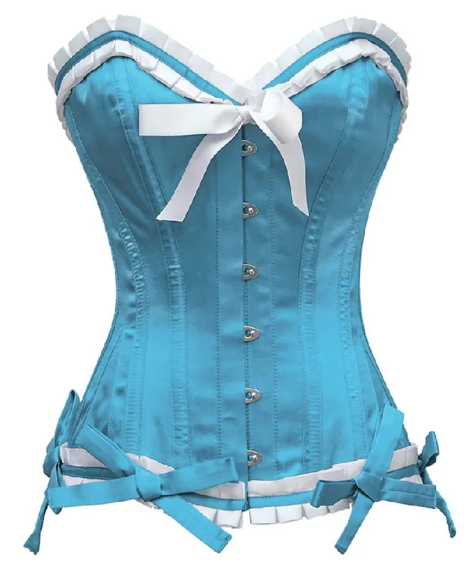 Bryan Burlesque Turquoise Overbust Corset