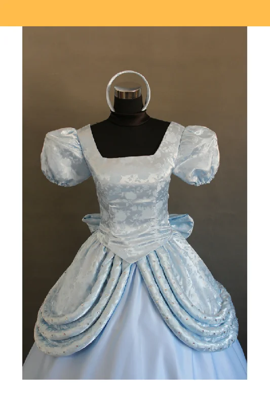 Princess Cinderella Classic Ballgown In Brocade Satin Cosplay Costume