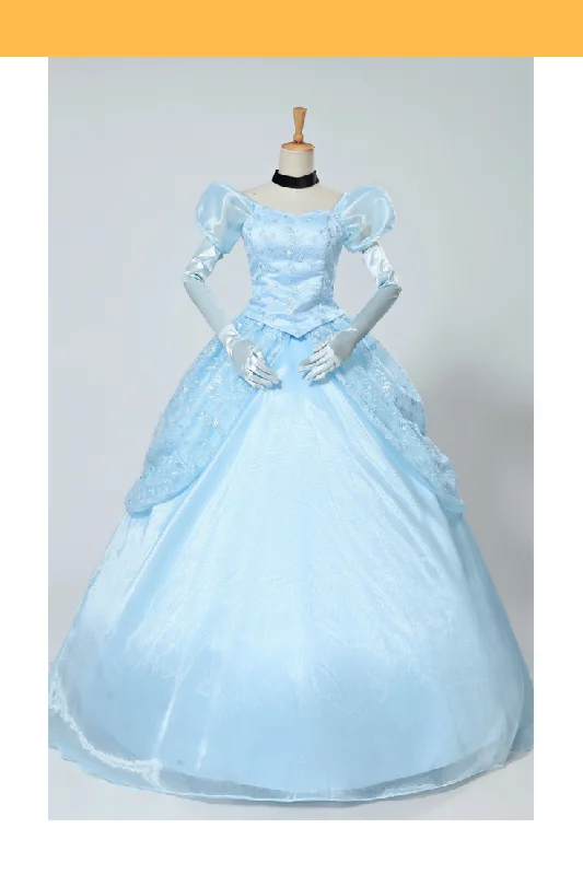 Princess Cinderella Classic Ballgown In Floral Overlayer Cosplay Costume