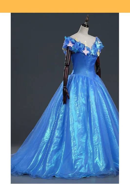 Princess Cinderella Live Action Glass Tulle Cosplay Costume