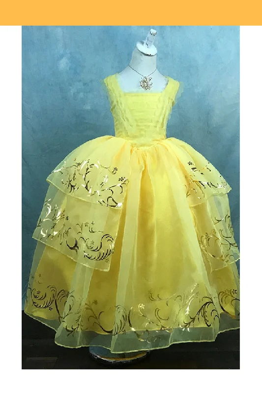 Princess Belle 2017 Live Action Movie Girls Size Cosplay Costume