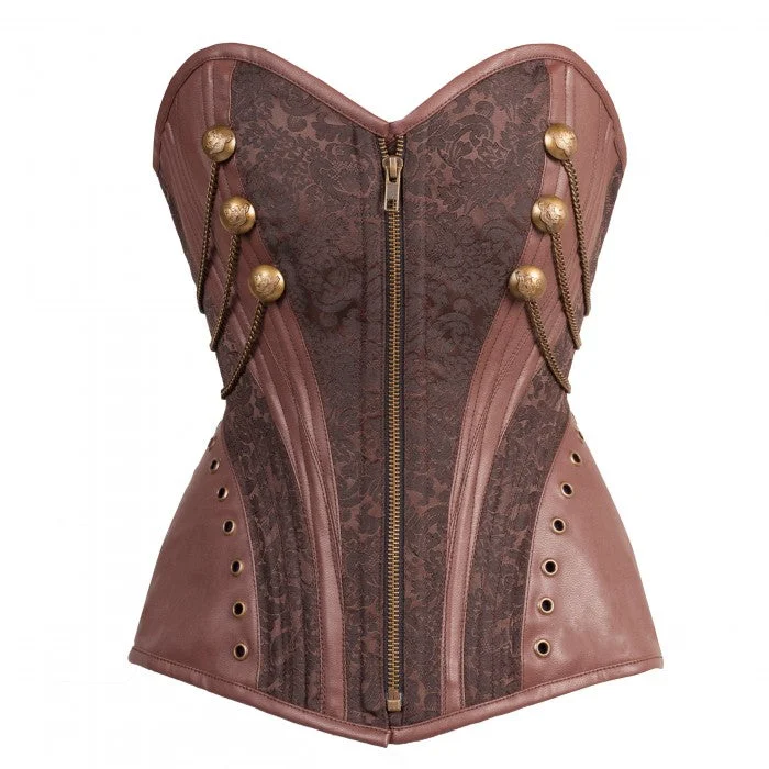 Koby Steampunk Zip Front Overbust Corset