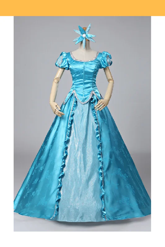 Princess Ariel Turquoise Brocade Little Mermaid Cosplay Costume