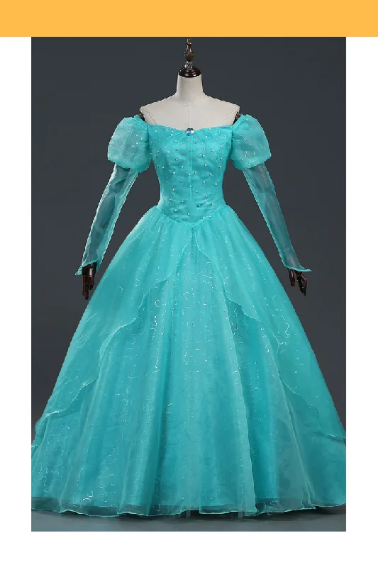 Princess Ariel Turquoise Tulle With Pearl Little Mermaid Cosplay Costume