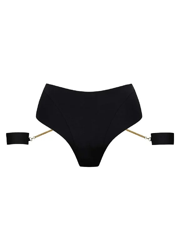 Tapage Nocturne Black Openable High Waist Thong