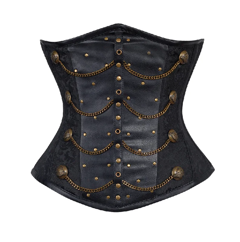 Maximoff Brocade Underbust Corset With Chains