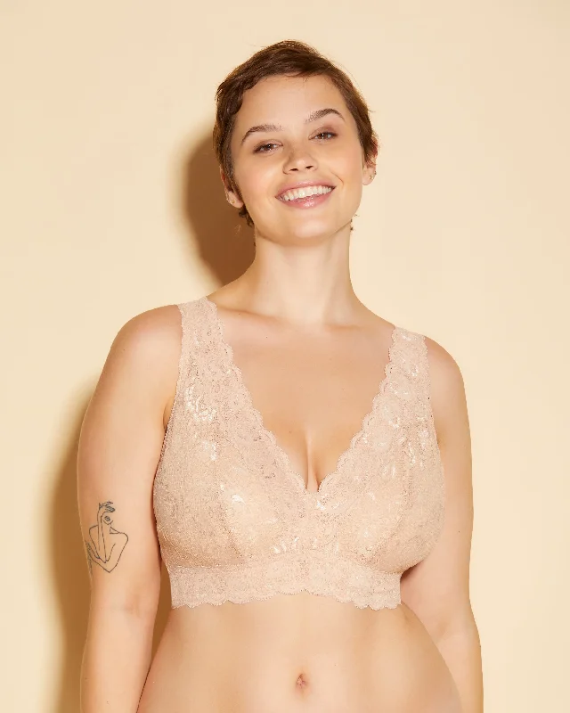 Bralette Super Curvy A Corpetto Con Scollatura A V