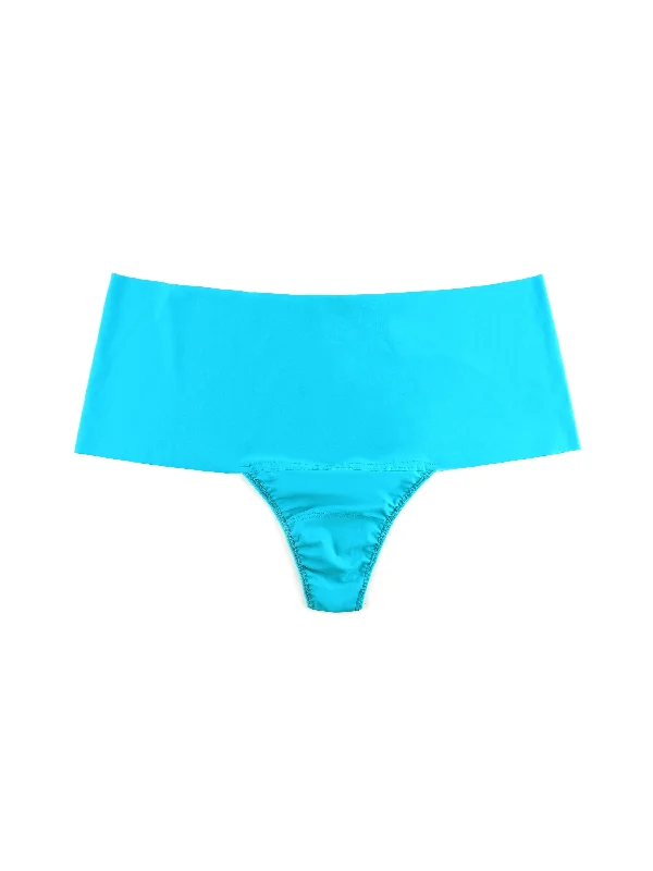 Plus Size BreatheSoft™ High Rise Thong Exclusive Fresh Teal Blue