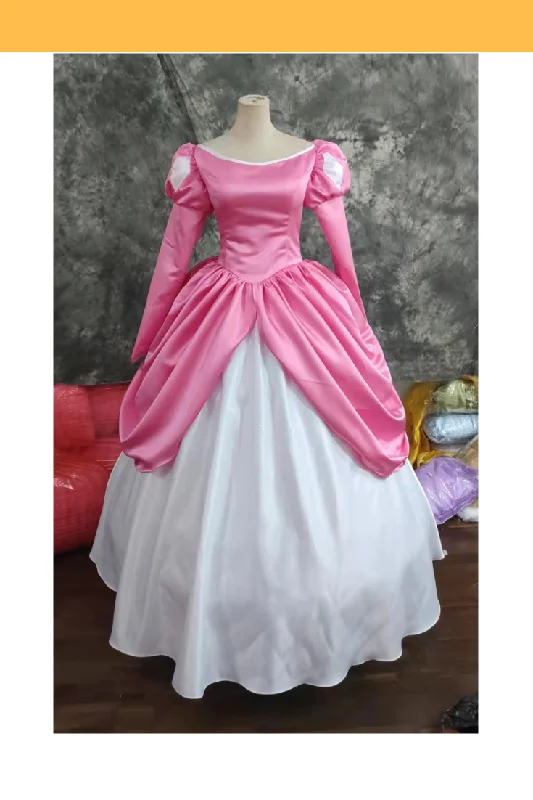 Princess Ariel Bright Pink Matte Satin Little Mermaid Cosplay Costume