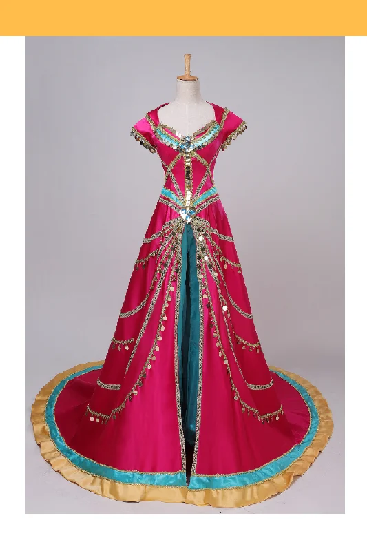 Princess Jasmine Formal Magenta Live Action Movie Cosplay Costume