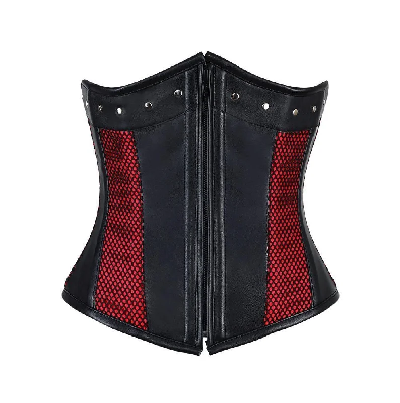 Shona Faux Leather Gothic Underbust Corset