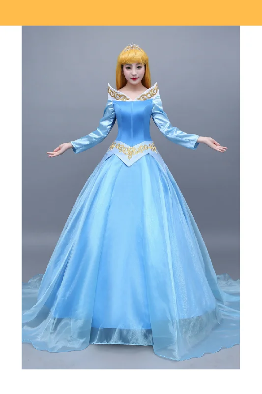 Princess Aurora Blue Tulle Overlayer Sleeping Beauty Cosplay Costume