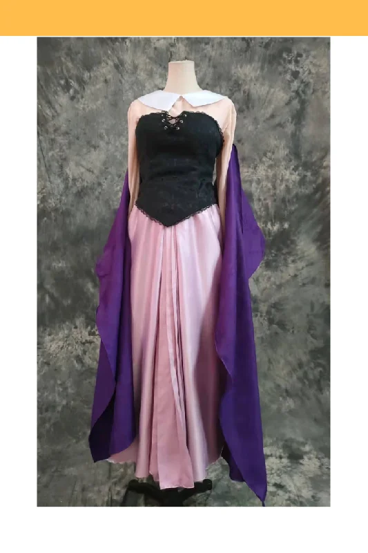 Princess Aurora Briar Rose Satin Sleeping Beauty Cosplay Costume