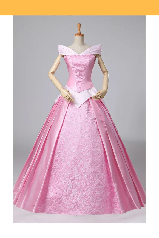 Princess Aurora Classic Brocade Satin Sleeping Beauty Cosplay Costume