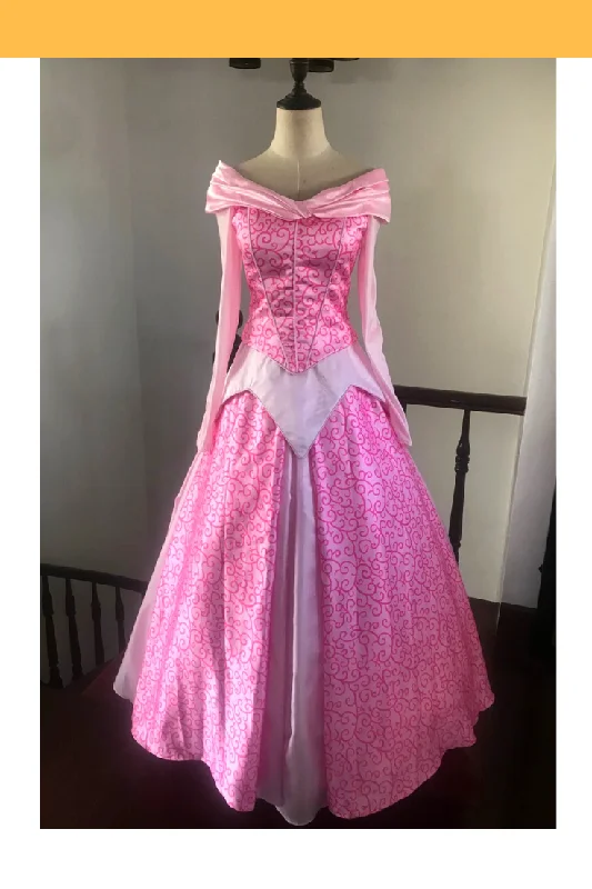 Princess Aurora Park Inspired Satin Sleeping Beauty Cosplay Costume