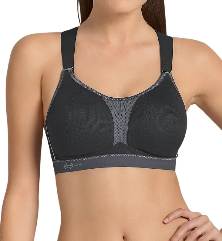 Anita Dynamix Star Max Support Softcup Sports Bra (5537) - Black/Anthracite