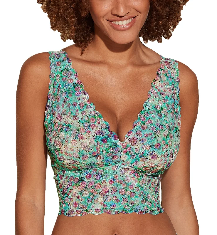 Cosabella NSN Printed CURVY Plungie Longline Bralette (NEVEP1385) - Posies