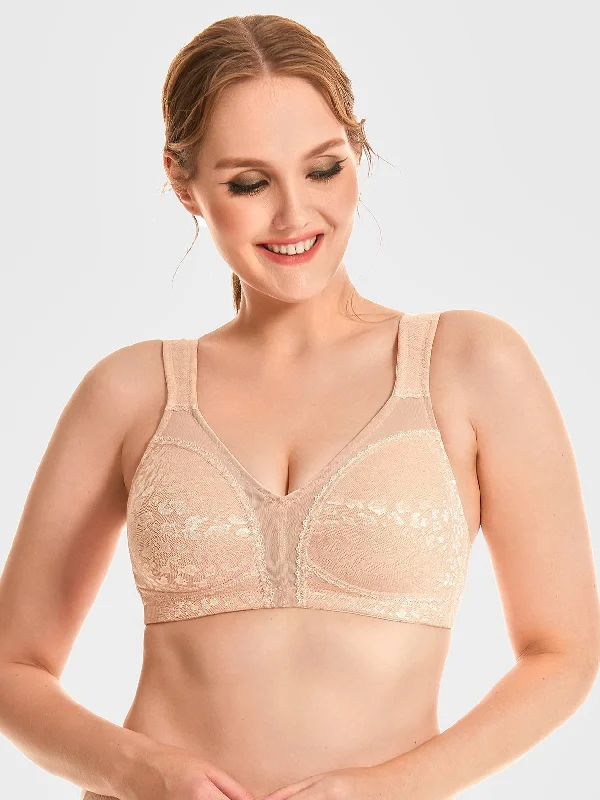 Minimizer Bra Wirefree Non Padded For Bigger Size Pink Nude