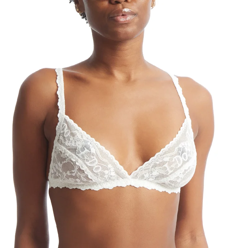 Hanky Panky Bridal I DO Shimmer Lace Triangle Bralette (157491) - Light Ivory