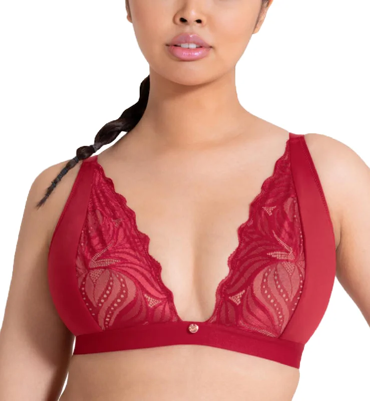 Scantilly by Curvy Kate Indulgence Plunge Bralette (ST010110) - Red